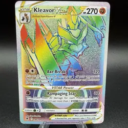 Kleavor VSTAR 196/189 Astral Radiance Rare Rainbow Holo Pokemon TCG Card NM - Image 1