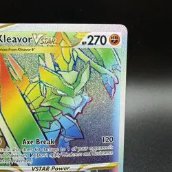 Kleavor VSTAR 196/189 Astral Radiance Rare Rainbow Holo Pokemon TCG Card NM - Image 3