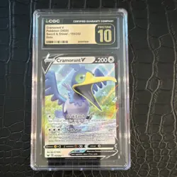 Pokemon Cramorant V CGC 10 Swsh01 Sword & Shield 155/202 2020 Ultra Rare Holo V - Image 1