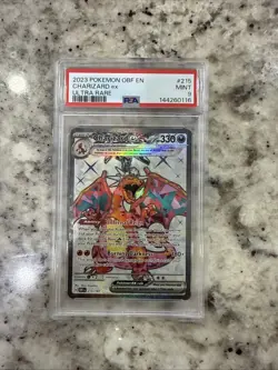 🔥Charizard EX Full Art Pokemon Card PSA 9 MINT Obsidian Flames #215/197 (2023)✨ - Image 1