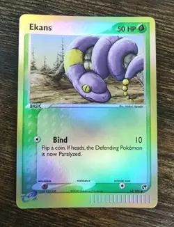 Pokemon Ekans 64/100 EX Sandstorm Reverse Holo Rare MINT - Image 1