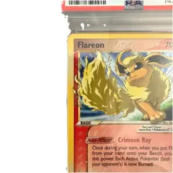 2007 POKEMON EX POWER KEEPERS GOLD STAR #100 FLAREON-HOLO PSA 7 - Image 3