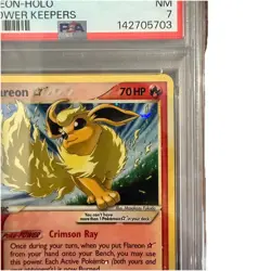 2007 POKEMON EX POWER KEEPERS GOLD STAR #100 FLAREON-HOLO PSA 7 - Image 4