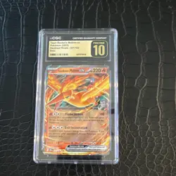 Pokemon Team Rocket's Moltres ex CGC 10 Destined Rivals 031/182 2025 Holo EX - Image 1