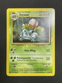 Pokemon Ivysaur 30/102 Base Set Regular Uncommon WOTC 1999 LP - Image 2
