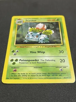 Pokemon Ivysaur 30/102 Base Set Regular Uncommon WOTC 1999 LP - Image 3