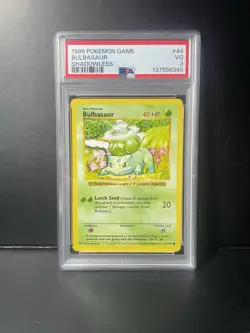 1999 Pokemon Game Bulbasaur #44 Shadowless PSA 3 - Image 2