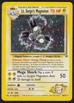 Pokemon Lt. Surge’s Magneton 8/132 Holo Gym Heroes - Image 1