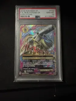 Pokemon M Blastoise EX Full Art 102/108 Evolutions Ultra Rare PSA 10 Holo - Image 1