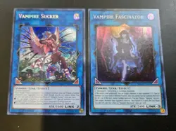 Vampire Sucker & Fascinator FLOD-EN050 BACH-EN048 1st Ed NM Yugioh Lot - Image 1