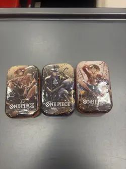 One Piece TCG Tin Pack Set Vol. 2 (TS-02, OP13) New Factory Sealed Set Of 3 - Image 1