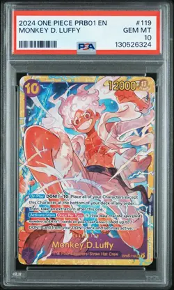 2024 ONE PIECE PRB01 OP05-119 SECRET RARE ALT ART MONKEY D. LUFFY PSA 10 OPTCG - Image 1