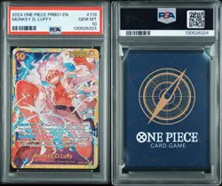 2024 ONE PIECE PRB01 OP05-119 SECRET RARE ALT ART MONKEY D. LUFFY PSA 10 OPTCG - Image 3