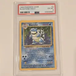 Pokemon TCG Blastoise Holo Unlimited Rare Card Base Set 2/102 PSA 6 - Image 1