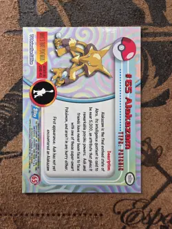 Alakazam #65 Topps Pokemon TV Animation Edition Pokemon Card - Image 2