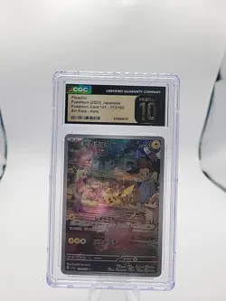 CGC Pristine 10 Pikachu 173/165 Art Rare 2023 Japanese 151 Pokemon Card - Image 1