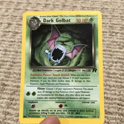 Pokemon Dark Golbat Team Rocket Holo Rare 7/82 Wizards of the Coast Card 2000 - Image 1