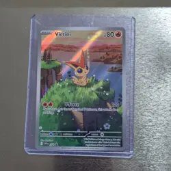 Pokemon Victini 208 Sv: Scarlet & Violet Promo Holo V-Force Card English - Image 1