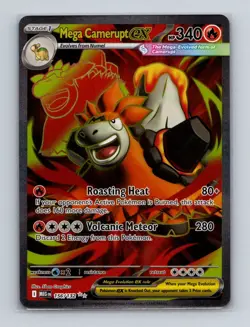 Mega Camerupt ex 156 2025 Pokemon Mega Evolutions Full Art Ultra Rare Card NM+ - Image 1