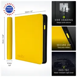 Pocket Trading Card Zip Binder 624 cards Exo Tec Album Premium Yellow Vault - Image 2