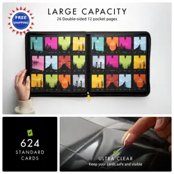 Pocket Trading Card Zip Binder 624 cards Exo Tec Album Premium Yellow Vault - Image 3