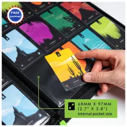 Pocket Trading Card Zip Binder 624 cards Exo Tec Album Premium Yellow Vault - Image 4