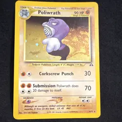 Pokemon TCG Poliwrath Holo Rare Card 9/75 Neo Discovery - Image 1