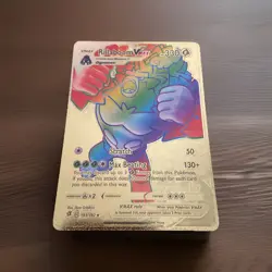 Pokemon Rainbow Rillaboom Vmax Gold Foil Fan Art Card - Image 1