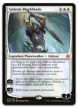 Gideon Blackblade #13 (NM) War of the Spark WAR Magic MTG - Image 1