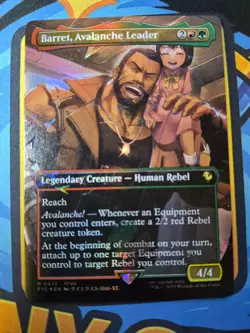 Barret, Avalanche Leader Borderless Chocobo Track Foil | Final Fantasy MTG - Image 1