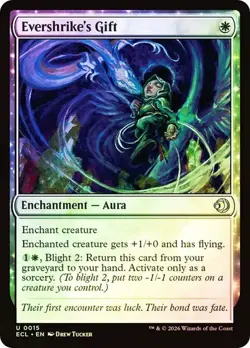 NM Foil Evershrike's Gift, MTG, Lorwyn Eclipsed, Magic the Gathering, 15 - Image 1