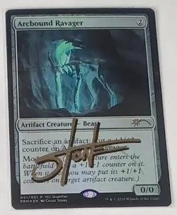 MTG FOIL ARCBOUND RAVAGER SHADOW SIGNED BY CHASE STONE WMCQ PROMO - Image 1