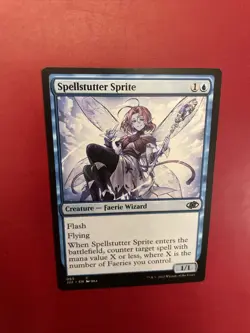 MTG - Spellstutter Sprite - ANIME ALTERNATE ART - Jumpstart 2022 - NM/MT - New! - Image 1