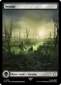 Swamp (#321) (Full Art) [Universes Beyond: Fallout] MTG - Image 1