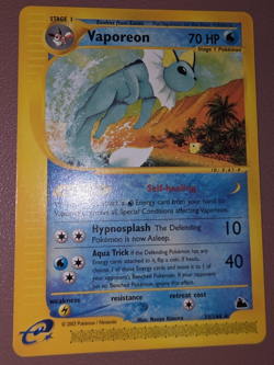 Vaporeon 33/144 Pokemon-e: Skyridge Non-Holo Rare WotC 2003 LP - Image 1