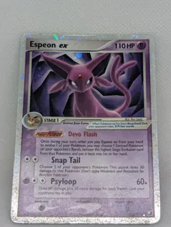 Espeon ex 102/115 Unseen Forces Holo Ultra Rare Pokemon TCG Nintendo LP - Image 3