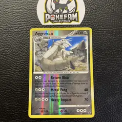 Pokemon TCG Aggron Platinum Rising Rivals - 14/111 Reverse Holo Rare - Image 1