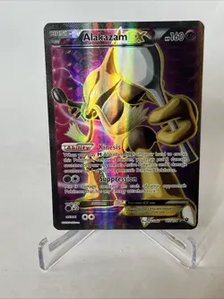 Pokemon Card - Alakazam EX Fates Collide 117/124 Full Art Holo Rare NM - Image 1