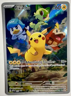 Pokemon Pikachu TCG SVP027 Black Star Promo Holo NM/MT Condition - Image 1