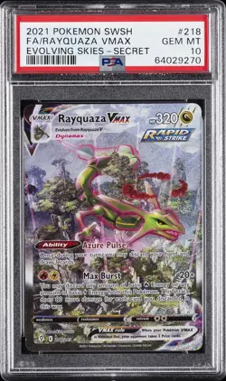2021 POKEMON SWORD & SHIELD EVOLVING SKIES SECRET FULL ART/RAYQUAZA VMAX PSA 10 - Image 1