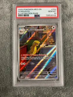GUMSHOOS 153/132 Illustration Rare Pokemon Mega Evolution PSA 10 GEM MINT - Image 1