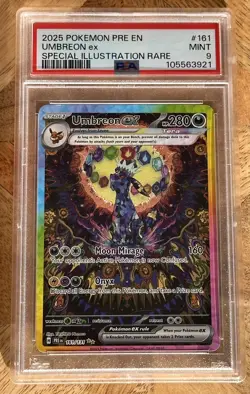 Pokemon TCG Umbreon EX 161/131 Sir Prismatic Evolutions Mint PSA9 - Image 1