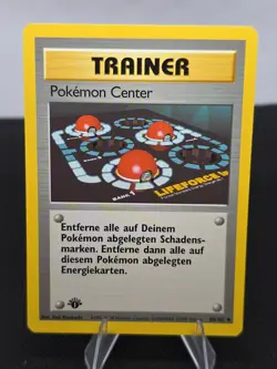 (Vp) Pokemon TCG 1st Edition Trainer Pokemon Center 85/102 GERMAN Uncommon LP - Image 1