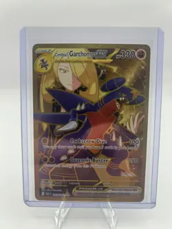 Cynthia's Garchomp ex Pokemon 2025 SV Destined Rivals Gold Hyper Rare 241/182 NM - Image 1