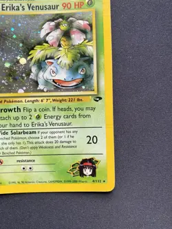 Pokemon TCG Erika's Venusaur Gym Challenge 4/132 Holo Rare HP. - Image 2