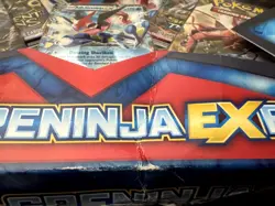 Pokemon Ash-Greninja-EX Box - DAMAGED - Back/Bottom center tear CONTENTS OKAY - Image 2