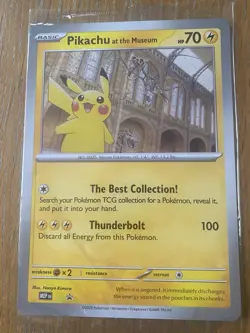 Pikachu At The Museum OVERSIZED Promo Card Natural History Museum Sealed - Image 1