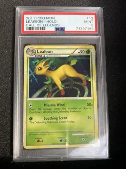 PSA MINT 9 - LEAFEON - 2011 Call of Legends Holo Foil Rare Pokemon Card - 13/95 - Image 1