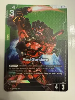 Gundam Trading Card Game TCG ST06-005 Red Gundam LR+ English Near Mint - Image 1