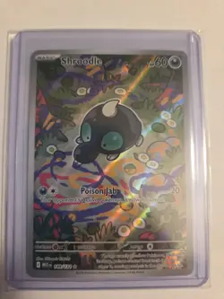 Pokemon TCG Shroodle 149/132 Me01: Mega Evolution Holo Card Illustration Rare - Image 1